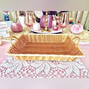 Vintage Woven Basket Tray